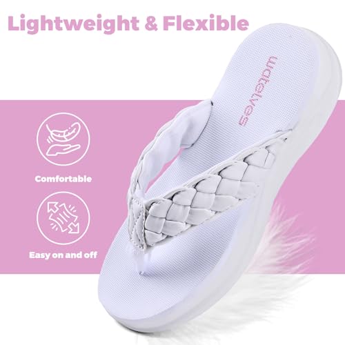 Image of WateLves Girls Flip Flops Non-Slip Casual Thong Sandals Summer Sandal Shoes for Beach Swim Pool (Little Kid /Big Kid)