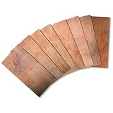 Yipscazo Peel and Stick backsplash 3 x 6 Zoll 3D PVC Composite Wall Tile Stick auf Backsplash Fliese für Küche Bad, Waschküche, Kamin (Kupfer, 2 Stück)