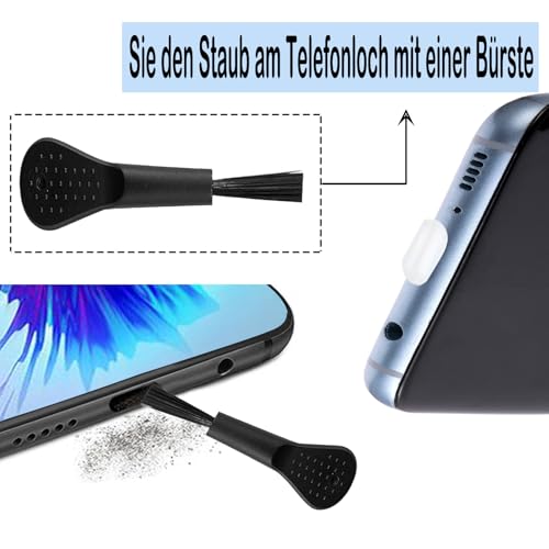 NEODTX USB C Staubschutz Stöpsel 12 Pcs SilikonhüLle USB 3.1 Typ C Port Für Meiste Typ-C Handy Tablet Zubehör iPhone 15 16 pro max Google Samsung Galaxy Xiaomi Redmi Motorola Schutzkappe (Weiß)