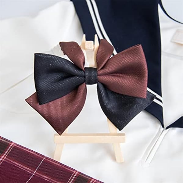 FXJ Meisjes Vlinderdas Strik Knoop Shirt Dames Uniform All-Match Kleine voorwerpen Kraag Bloem Hals Sieraden