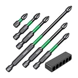 Precision S2 Steel Magnetic Phillips Screwdriver Bits, Cross Head Driver Bit Set for Electric Drill, Home Repair, Automotive & Construction