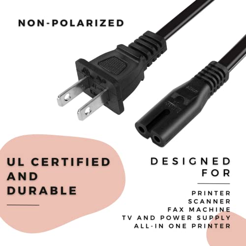 Digitmon Replacement 4Ft Us 2Prong Ac Power Cord Cable For Qfx Pbx-61081Bt Portable Bluetooth Party Sound System #TOP3