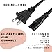 DIGITMON 6FT Premium 2-Prong Replacement AC Power Cable Compatible for Universal Dstv Explora Decoders Power Adapter