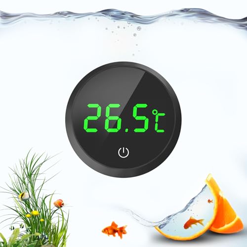 QZQ Fish Tank Thermometer Aquarium Thermometer Digital Wireless Touch Stick LED Display 1C for Monitoring The Fish Tank Aquarium Temperature Accessories