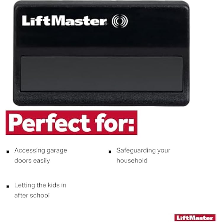LiftMaster 371LM Security+ 1-Button Garage Door Opener Remote Control - Connects to App - Works only with post-2005 LiftMaster and Craftsman Garage Door openers with a Purple Learn Button 315MHz