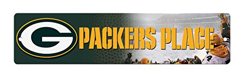 Rico Industries NFL Green Bay Packers 16-Inch Plastic Street Sign Décor