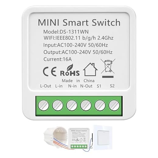 Interruptor WIFI, Interruptor Inteligente WIFI, Mini Smart Switch WIFI Compatible con Alexa,Tuya y Smart Life, Max 16A, 2.4GHz Interruptor Alexa