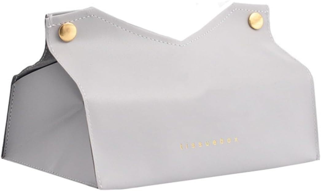 Stylish PU Leather Napkin Holder - Lightweight Tissue Storage Box for Home and Car Use