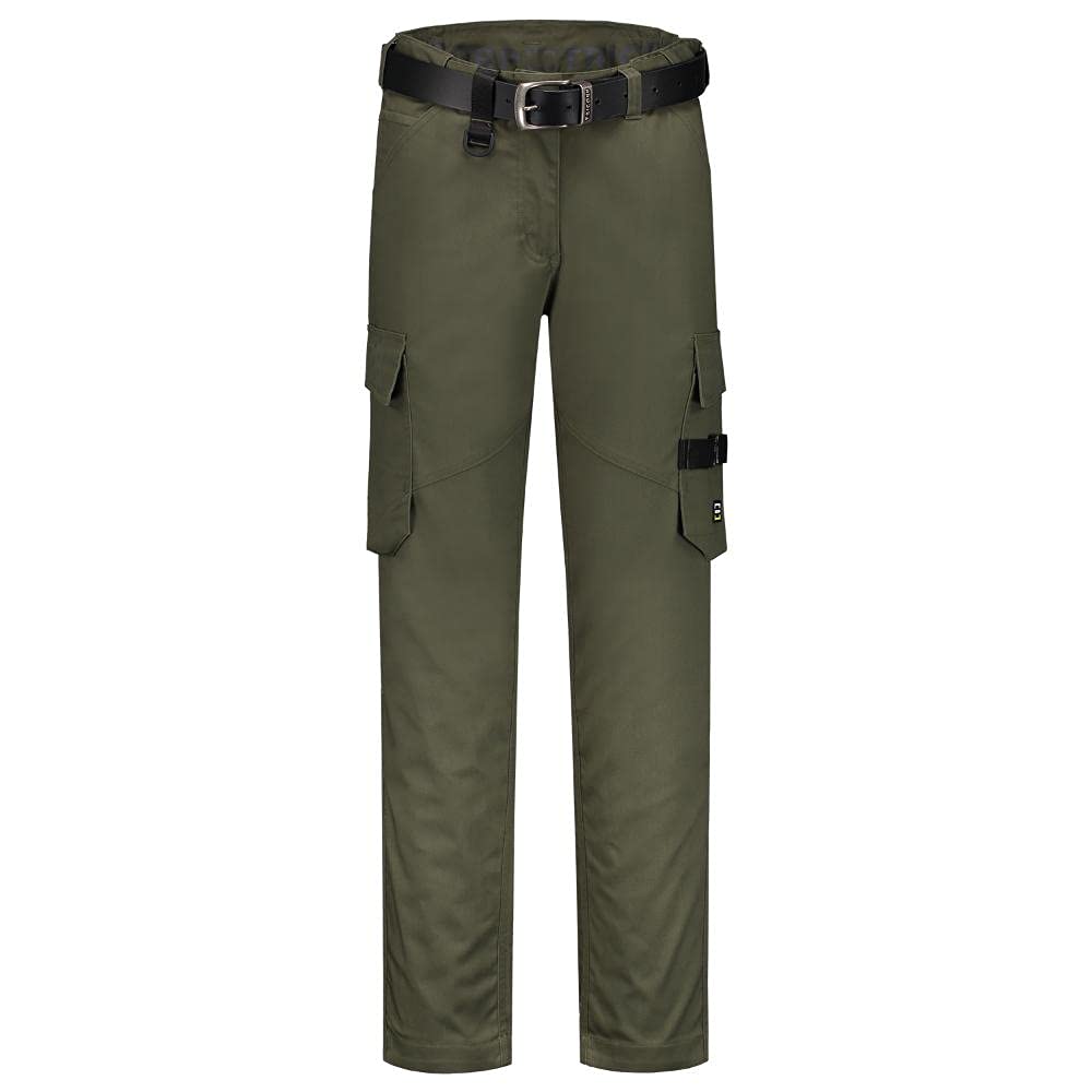 Tricorp 502024 Workwear Twill - Pantalones de trabajo para mujer, 65% poliéster, 35% algodón, 245 g/m², ejército, talla 46