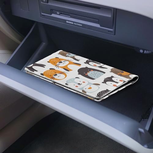 Organizador de documentos para auto cuero miniatura 6