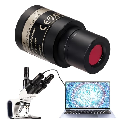 SWIFT EP2M 2-MP Cámara de Ocular USB 1080p, Microscopio de Cámara para Oculares de 23,2 mm y Tubos Foto Trinoculares, Compatible con Windows 7–11 y macOS, Visor S para Medir y Anotar