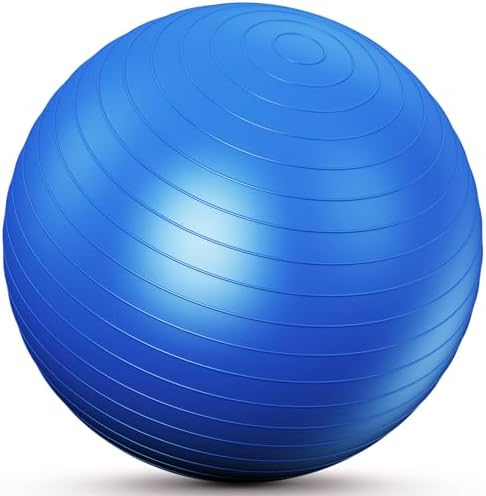 SK Depot™ 38-45cm (S) Extra Thick supportive Yoga & Balance Ball, Improves Posture, Core Fitness, Gym & Home Use - BLUE