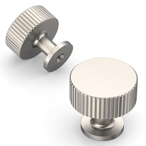 Amerdeco 10 Pack Brushed Satin Nickel Cabinet Knobs and Pulls ZH0071