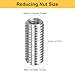 HARFINGTON 10pcs Thread Repair Inserts M8 x 1.25 Male to M5 x 0.8 Female Thread 20mm Long Stainless Steel Reducing Nuts Metric Self Tapping Sleeves Threaded Reducer Industrial Fasteners