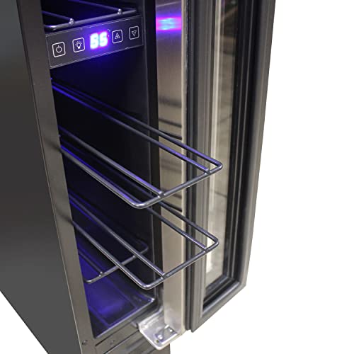 Image of Vinotemp 7 Bottle Built-in Style Wine Cooler with Stainless Steel Door Trim and Dual Pane Glass