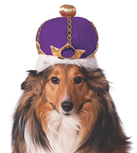 Rubie's Mardi Gras King's Crown for Pets, Medium/Large, Purple