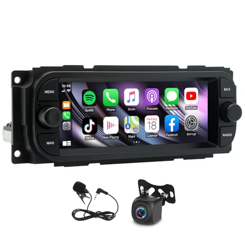 2+64G Android 14 Autoradio Multimédia avec sans Fil CarPlay Android Auto pour Chrysler GrandVoyager RG RS 2000-2010, 6,86 Pouces écran Tactile Radio Stéréo avec...
