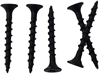JEGONFRI 210PCS #6 x 1-1/4" Coarse Thread Black Drywall Screws, Wood Screws