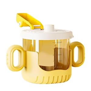 MINI SOUL Cute Design Training Cup for Babies, Anti-Spill Water Cups, BPA Free Food Grade Material Drinking Cup, Water Drinking Cups with Handles, 300ml, (Pack of 1, Yellow)