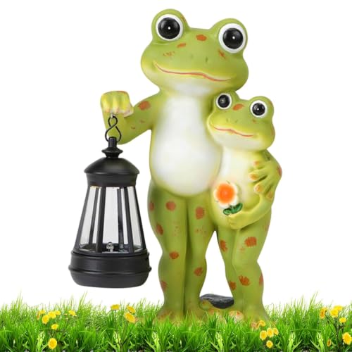 Luz solar con forma de rana para llenar de magia y alegría tu patio