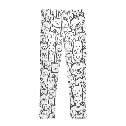 Cat Line A Girls Leggings Athletic Pants Tights Stretch Bottom2