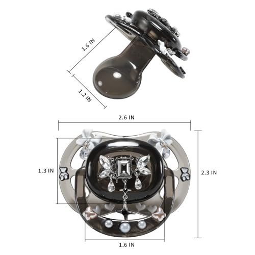 Image of CutiePlusU Large Size Pacifier DIY Big Shield Pacifier - Dark