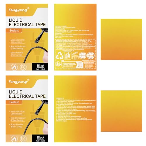 Fengyang® Liquid Electrical Tape, Flüssiggummi, Liquid Insulating Rubber, Flüssiggummi Schwarz, Flüssiges Isolierband, Flüssiger Gummi, Flüssiger Isolierkleber, Liquid Insulating Rubber (Schwarz)