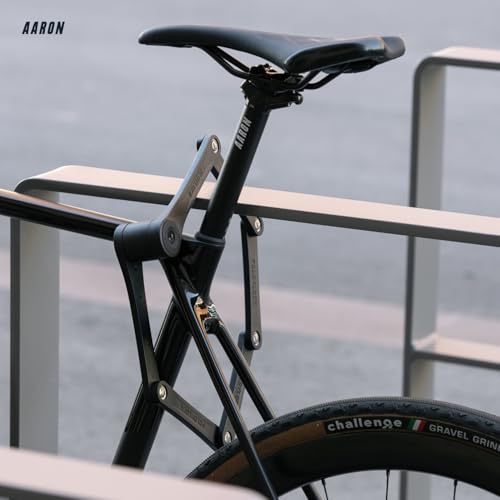 AARON Premium - Candado plegable para bicicleta (nivel 18), diseño de bloqueo de alta seguridad patentado con soporte para bicicleta eléctrica, bicicleta de carretera, motocicleta, MTB - imagen 9