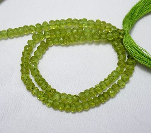 Perles péridot 4.5mm facettées pour remplacer les fausses pierres par de vraies gemmes