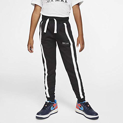Nike B Air Pant, Pantaloni Sportivi Bambino, Black/White/Black/White, S