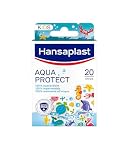 Hansaplast Cerotti Aqua Protect Kids, Cerotti bambini dal design colorato 100% resistenti all'acqua, Impermeabili per bagnetto, mare e piscina, 1 confezione da 20 pezzi in 2 formati