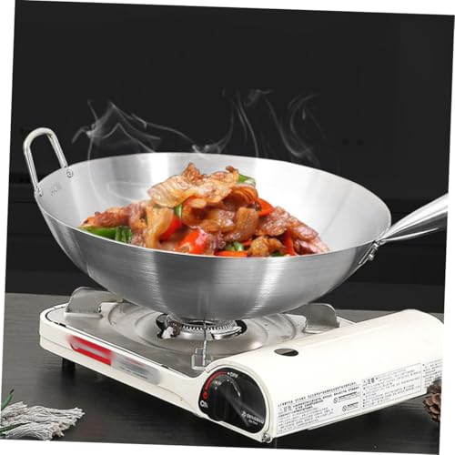 Wok de Acero Inoxidable con Mango de Madera miniatura 5