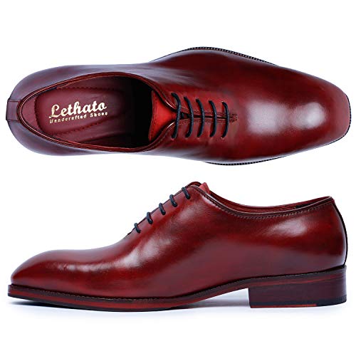 Image of Lethato Handcrafted Wholecut Oxford Men's Genuine Leather Lace Up Dress Shoes