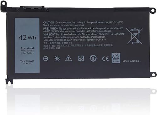 Image of WeFly WDXOR 11.4V 42Wh Laptop Battery Compatible for Dell Inspiron 13 15 5000 7000 Series 5570 7579 7378 5567 7573 5565 5379 5378 Latitude 7368 17 5765 5767 Series Notebook 3CRH3 T2JX4