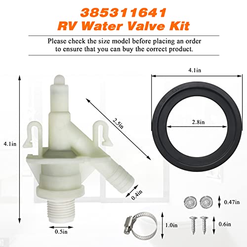 Upgraded 385311641 Rv Water Valve 385311658 Flush Ball Seal For Pedal Flush Valve Toilet - Compatible For Sealand Toilets 300, 310, 311, 320, 321 Rv Toilets& Marine Toilet Flush Valve #TOP4