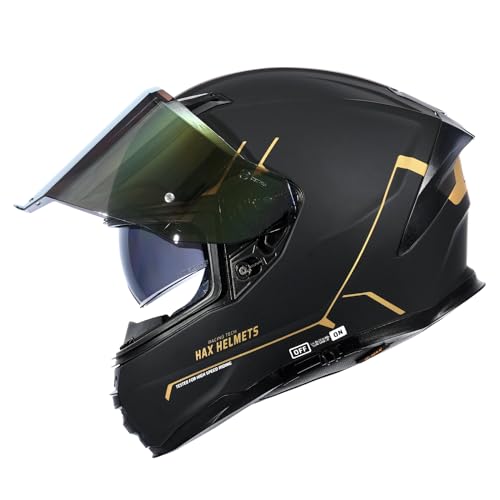 Image of HAX Force Aerodynamic Full Face Motorcycle Helmet for Street Bike DOT & ECE