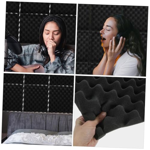 ERINGOGO 12pcs Paneles Acústicos de Espuma Alta Densidad Absorción de Sonido para Paredes Ligero Cancelación de Ruido para Estudios de Grabación y Teatros en Casa miniatura 3