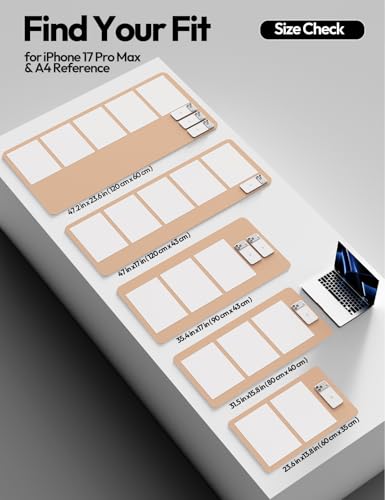 Image of YSAGi Leather Desk Protector, Office Mat, Large Mouse Pad, Non-Slip PU Leather Blotter, Laptop Desk, Waterproof Writing Pad for Office and Home (Latte, 23.6 inch x 13.8 inch)