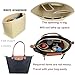 Lckaey Purse Organizer Insert for Le Pliage Handbag tote bag Insert Organizer1012khaki-L