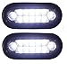 Pair Clear 6" Oval Sealed 12 DIODE LED BACK-UP REVERSE FOG WHITE Light Kit with Light, Grommet and Plug for Truck,Trailer (Turn, Stop, and Tail Light) Features chrome reflector inside the lens. STRONG LIGHT!!!