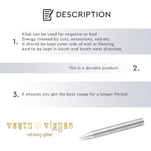 Image of Stainless Steel Kilak (6 Inch) | Conical Rod | Vastu Nail for Vastu Dosh Correction | Vastu Remedy | Vastu Kilak Remedy | (Set of 1)