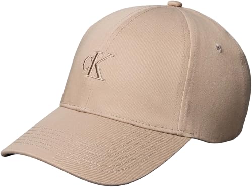 Calvin Klein Damen Monogramm Stickerei Baseball Cap LV04K5024G Cap, Braun (Desert Taupe), Einheitsgröße, Braun (Desert Taupe), Einheitsgröße