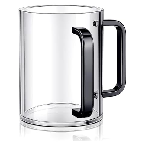 Dingion Acrylic Hand Washing Cup with Handles Cover