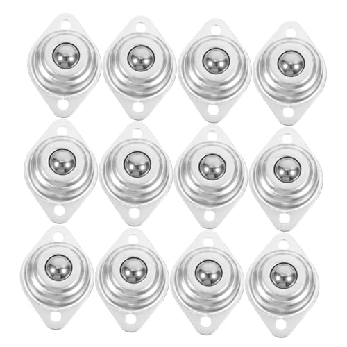 HOMOCONO 12pcs Mini Casters Universal Ball Bearings Swivel Casters Small Wheels for Appliances Roller Bearings for Furniture