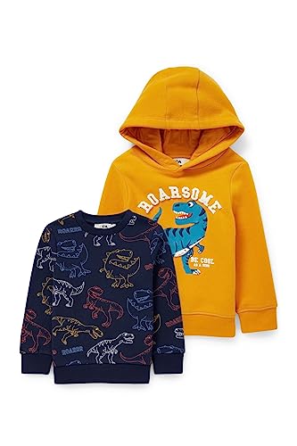C&A Kinder Jungen Sweatshirt Bedruckt|Motivprint 2er Pack|Multipack orange...