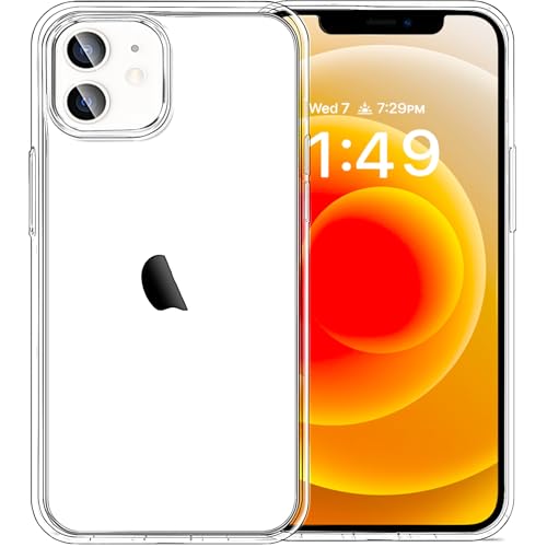 JJGoo Compatible with iPhone 12 and iPhone 12 Pro Case Clear, 2.5mm Thickness Heavy Duty Transparent Soft Anti-Scratch Protective Shockproof Bumper Cover Phone Case