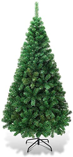 FANTASK Artificial Christmas Tree with Metal Stand, Holiday Christmas Pine