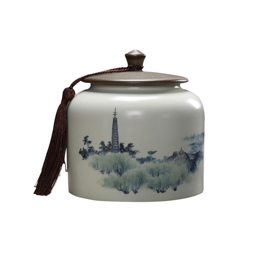 CHENGAIJIAN Tea Canister Loose Leaf Tea Packaging Box Empty Ceramic Sealed Canisters White Black Green Longjing