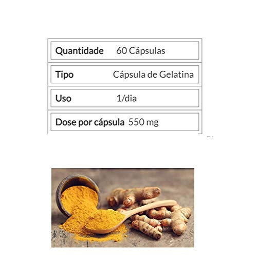 Kit 5 x Cúrcuma com Pimenta - 60 Cápsulas + Ganhe 1 brinde