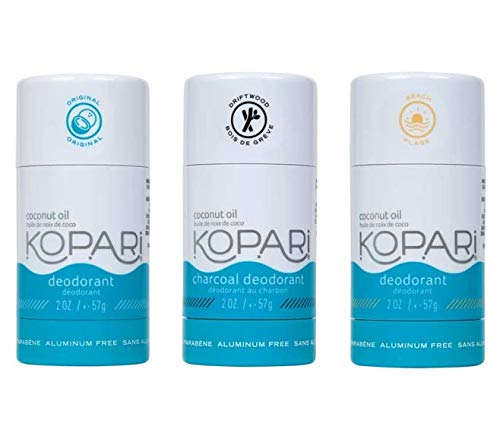 Desodorante sem alumínio Kopari, pacote com 3 unidades, 2 oz cada